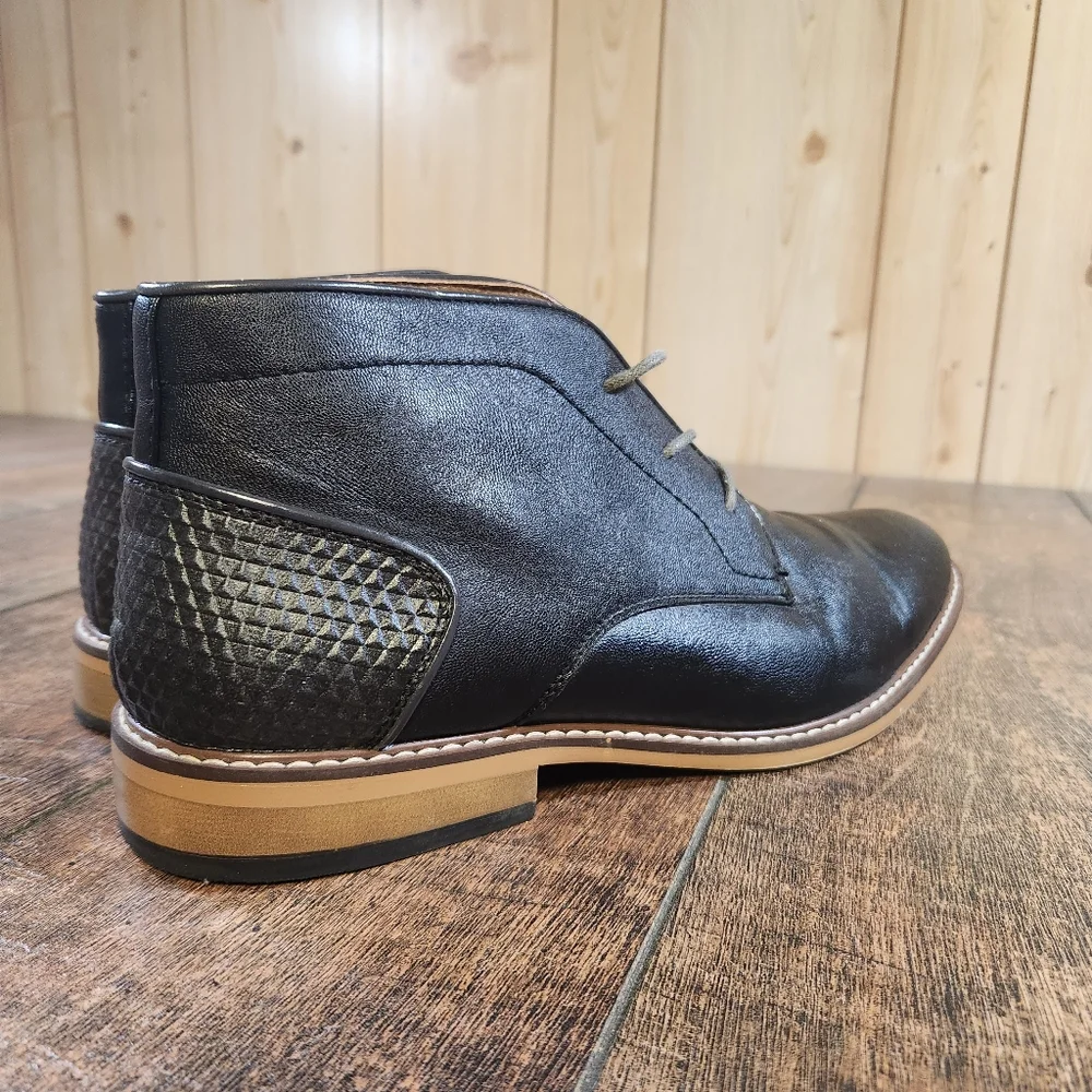 Madden Black Leather Harken Ankle Boot Chukka Lace Up Mens Size 12 M WM911154F